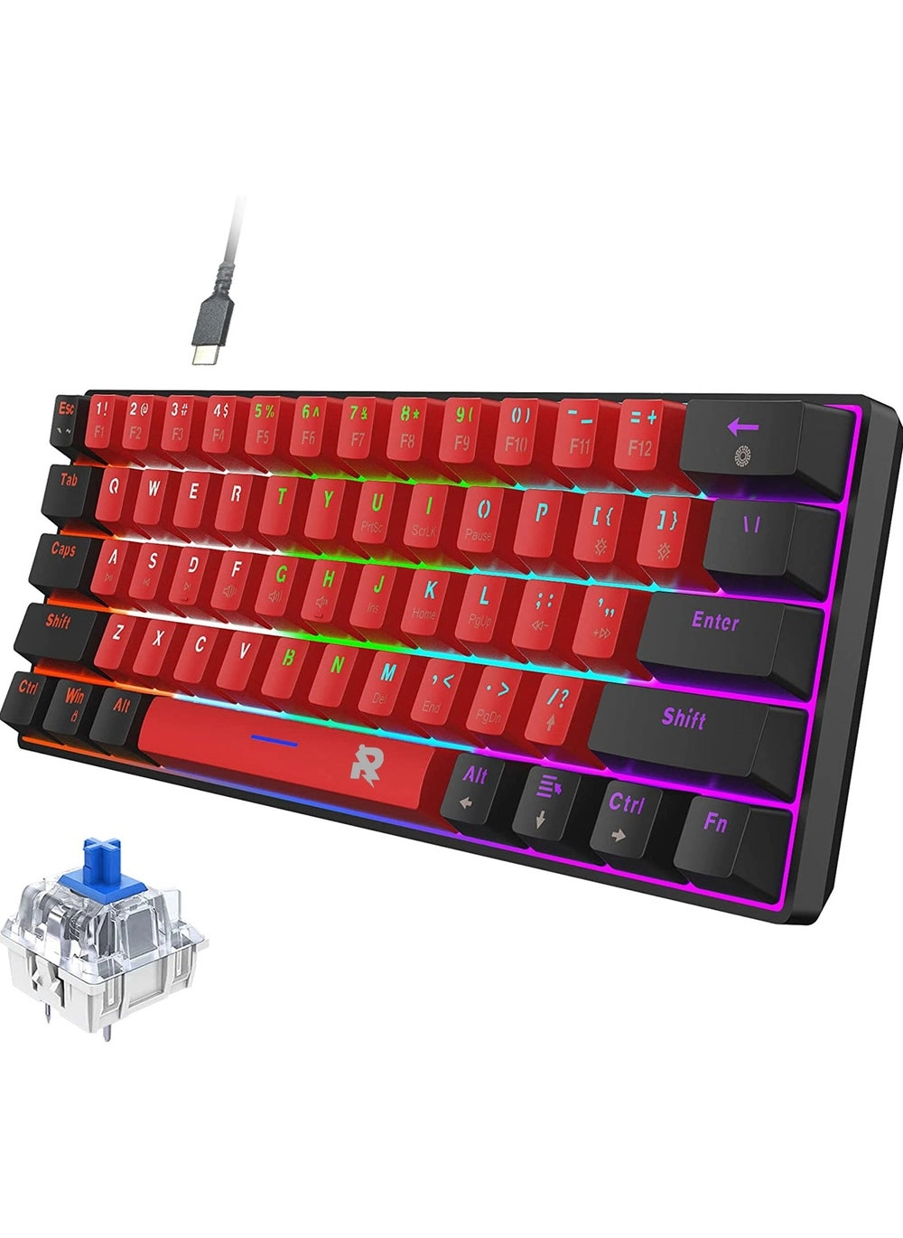 Rock (Model Number: Rock) 60% Wired Mechanical Gaming Keyboard Review