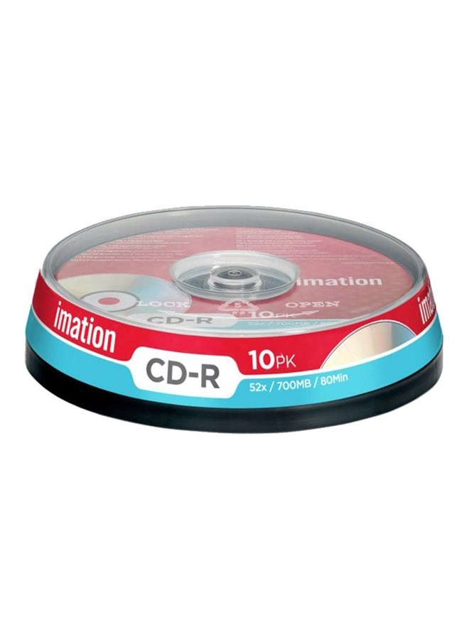 10-Pieces Discs Spindle CD-R IMATIONCDRMEDIA Multicolour Review