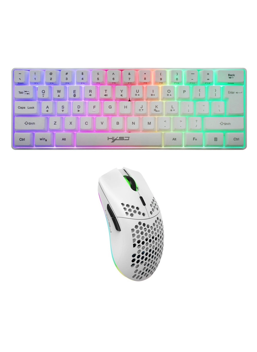 NEW HXSJ Wireless Gaming Keyboard T66-L500 Review: 2000mAh Backlit Mini 61 Key