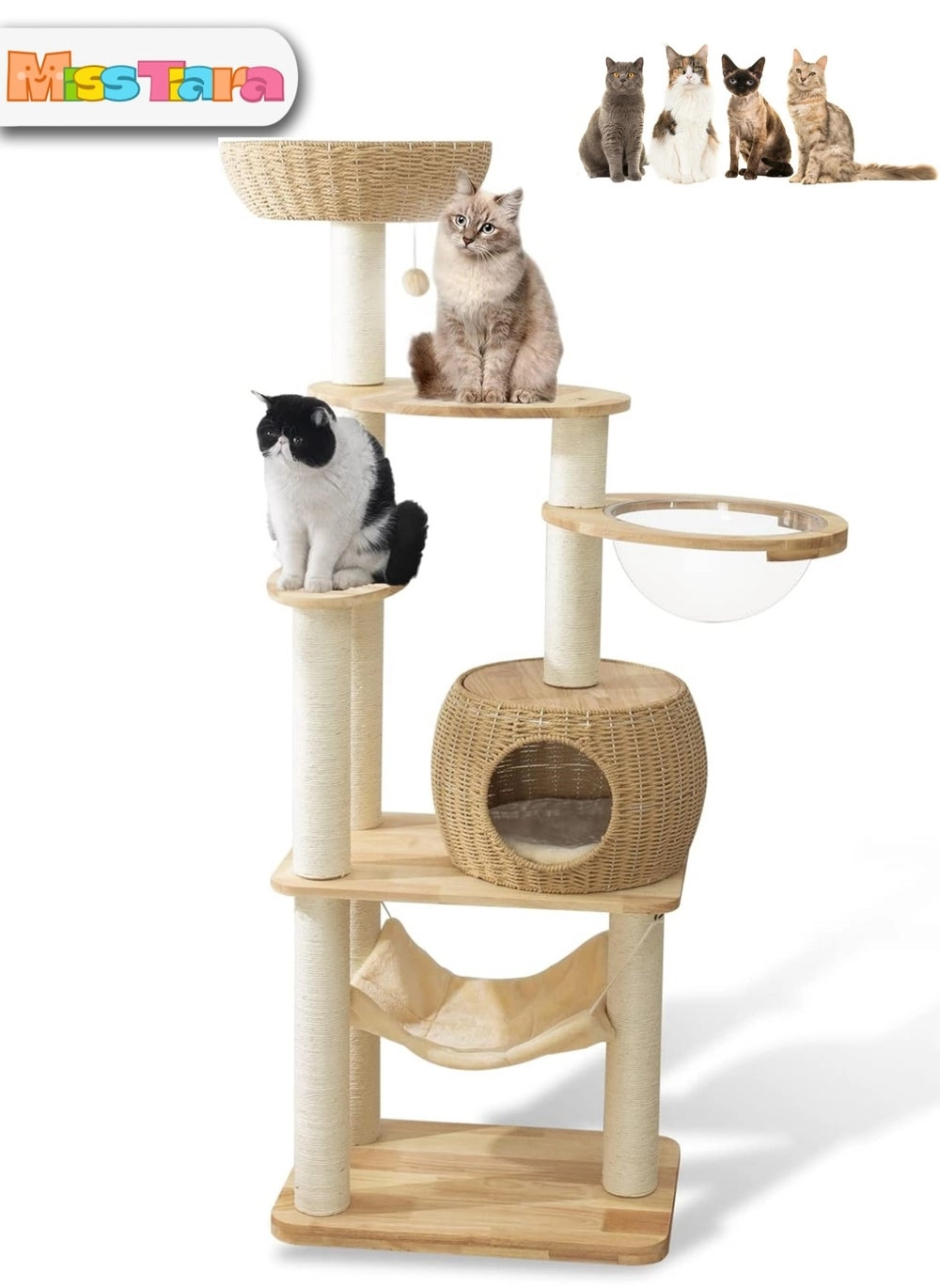 Modern Cat Tree Tower CATTREEW6 Review: A Luxurious Home for Your Feline Friend