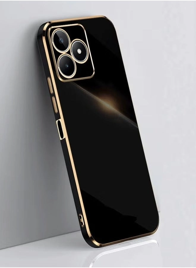 realme Note 50 4G/C51 4G/C53 4G Case Review: Black 01 Luxury Plating Soft Back Cover
