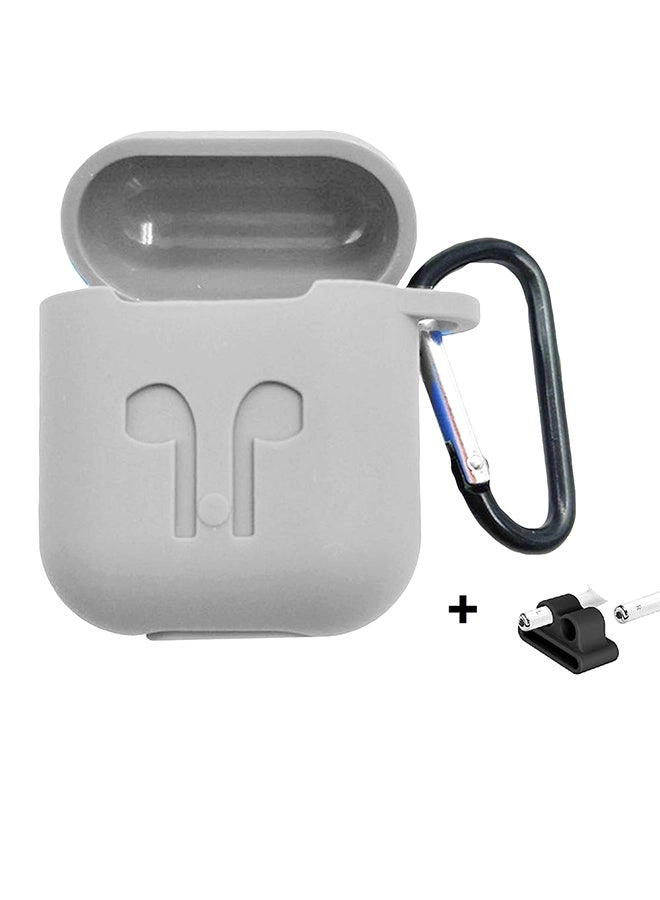 Protective Case Cover With Strap For Apple AirPods Pro Grey (AirPods Case With Strap)