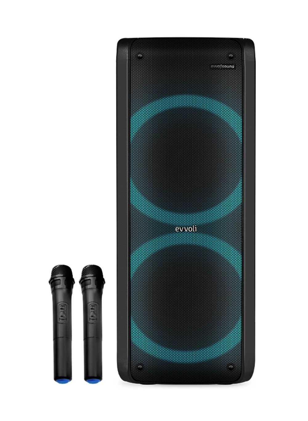 Portable Party Speaker EVAUD-PT80B Review: Bluetooth, Wireless Mics &#038; LED Lights
