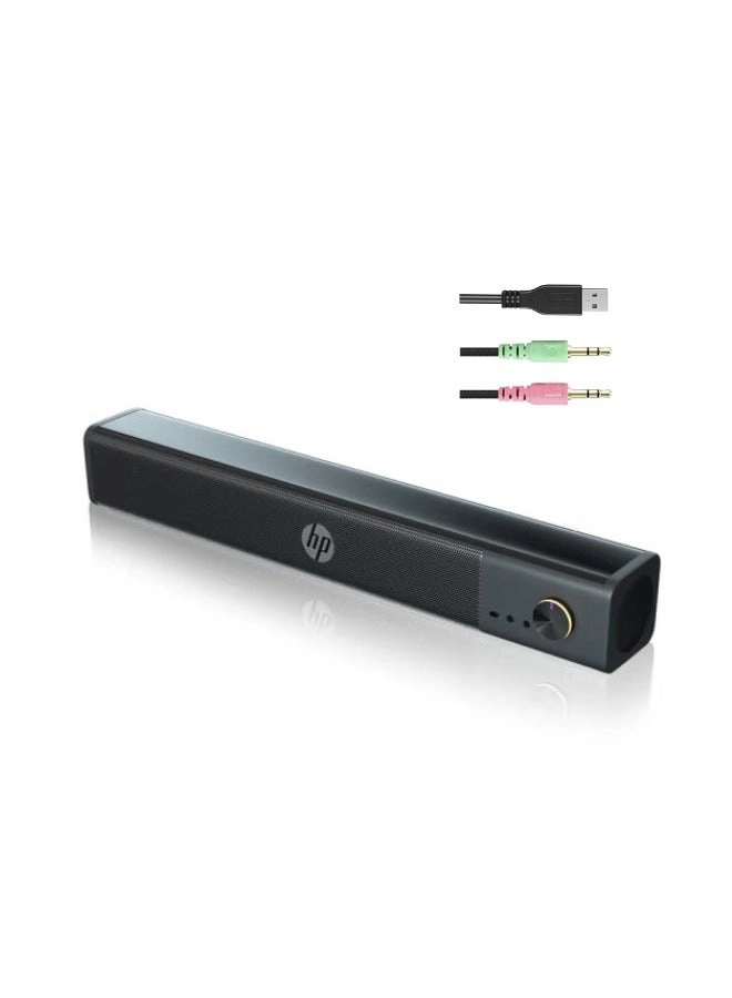 Audio TV Computer Desktop Home Small Speaker Strip Wired Active Subwoofer Gaming Notebook WS10 PRO Black Review