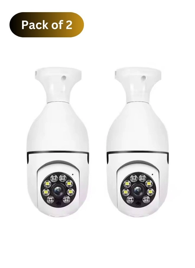 (Pack of 2) 1080p 4mp Color Night Vision 360° IP Camera (White2) Review