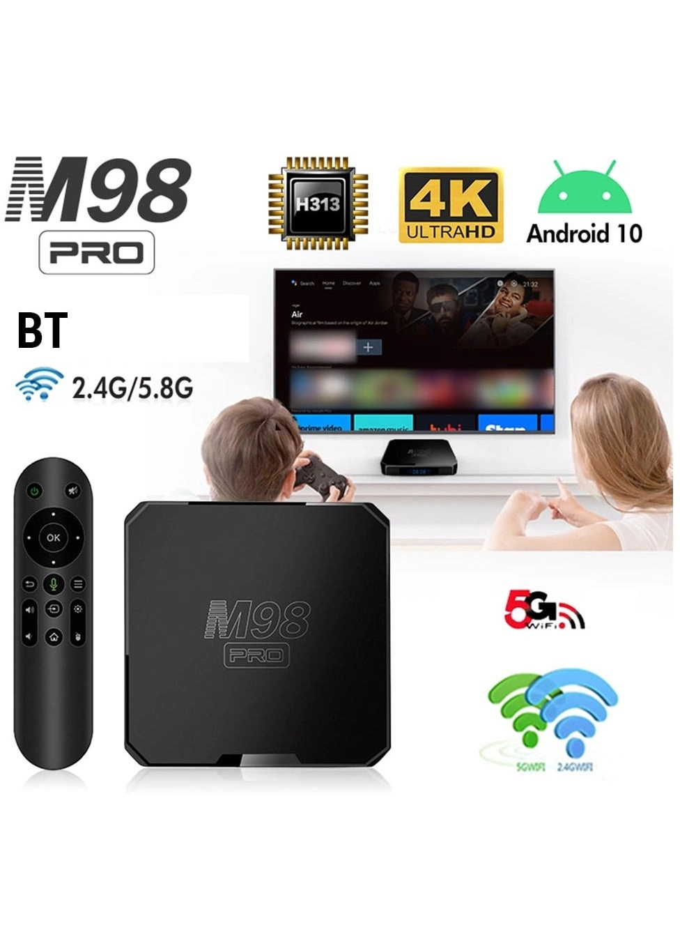 M98 PRO Android TV Box (M98) Review: Android 10 4K HDR Smart Streaming Media Player &#8211; 16GB