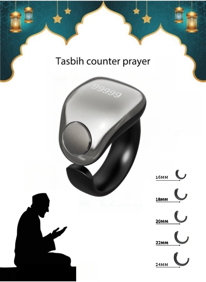 Tasbih Zikr Smart Ring Review: Digital Prayer Counter (Space Silver)