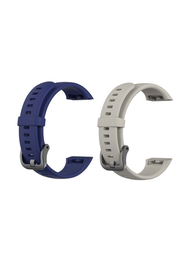 2-Piece Replacement Silicone Strap For Huawei Band 6 (RB0046) Review &#8211; Navy/Grey