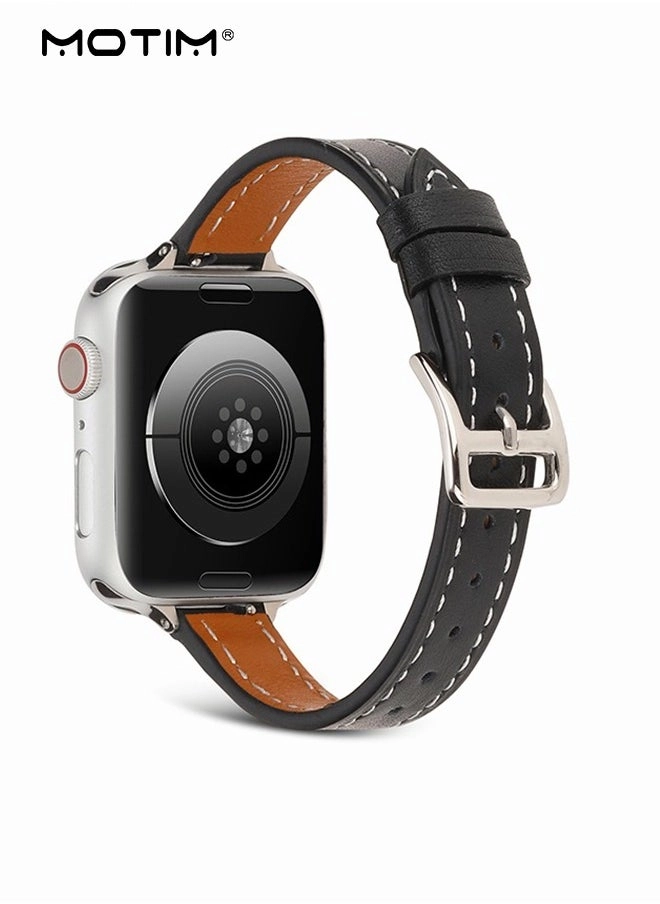 Slim Leather Bands for Apple Watch 42mm/44mm/45mm &#8211; Detailed Review