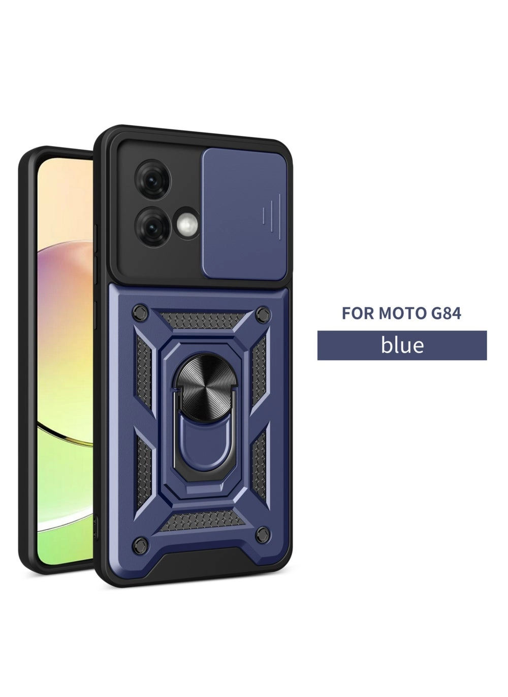 Motorola Moto G84 5G Case Review: Slide Camera Lens Cover &#038; Kickstand &#8211; Blue 05