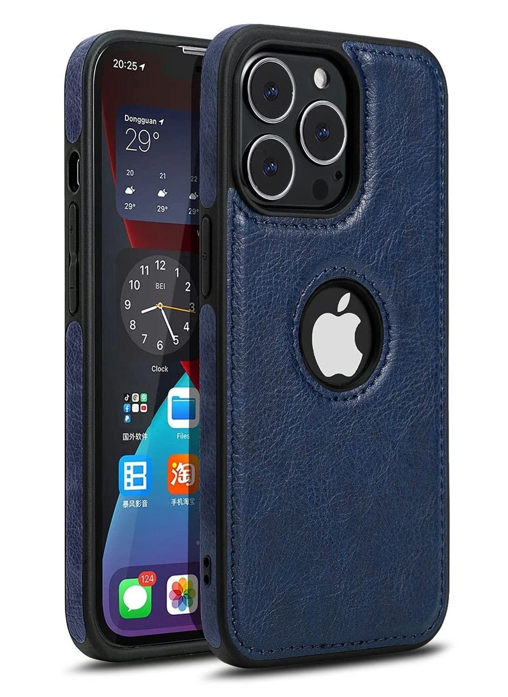 iPhone 12 Pro Max Leather Case Review: Luxury Vintage Blue Back Cover