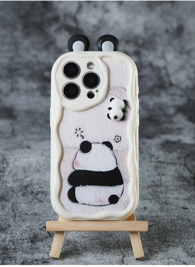 Cute iPhone 13 Pro Max Case Review: Panda Beige Cartoon Design &#8211; 3D Ears &#038; Wavy Edge