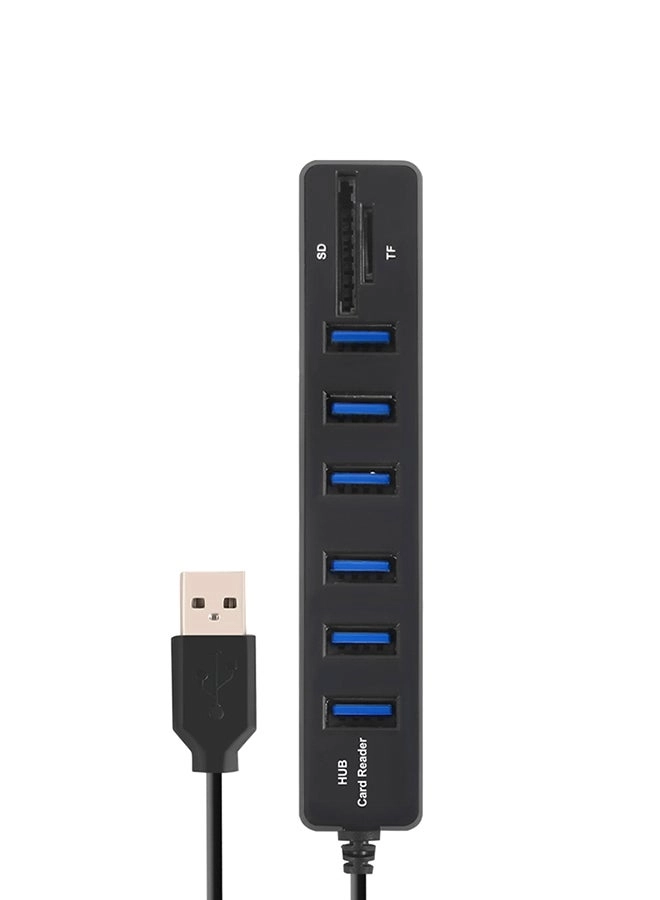 6-Port USB Hub With Power Splitter Adapter Black (C-210) Review