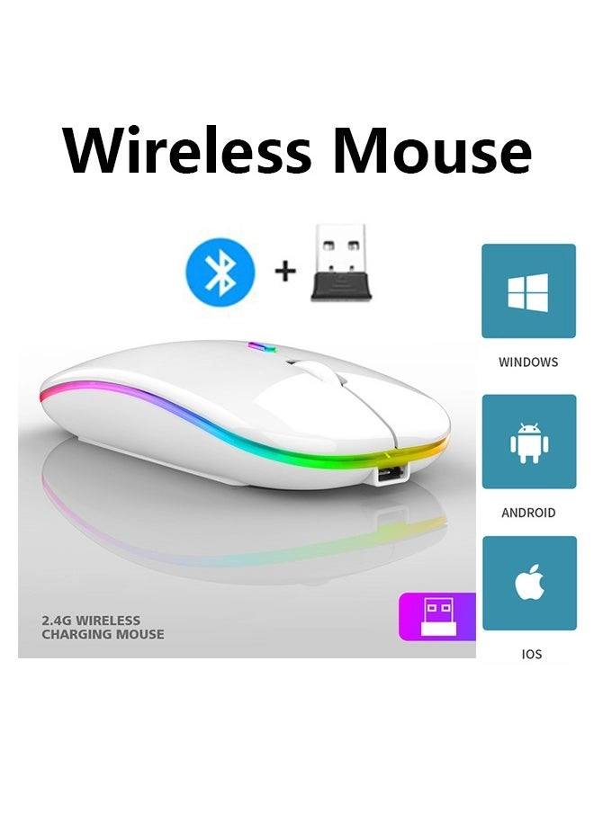 Wireless Bluetooth Mouse Review (White) &#8211; Bluetooth 5.1 + USB