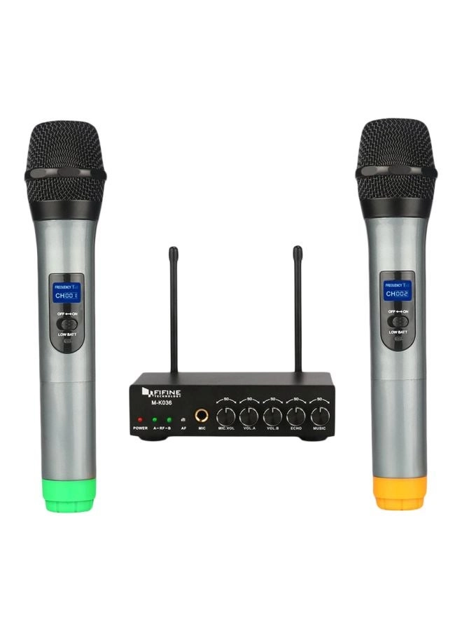 K036 UHF Dual Channel Wireless Handheld Microphones Review (Model Number K036)