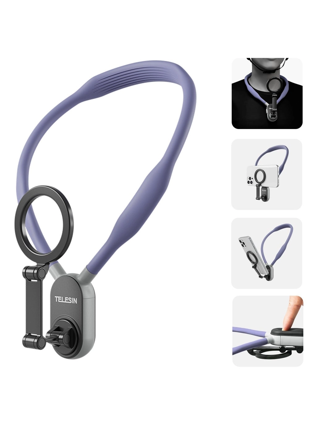 Magnetic Neck Mount for Phones Review &#8211; iPhone 15, 14, 13, 12 &#038; Android (Purple)