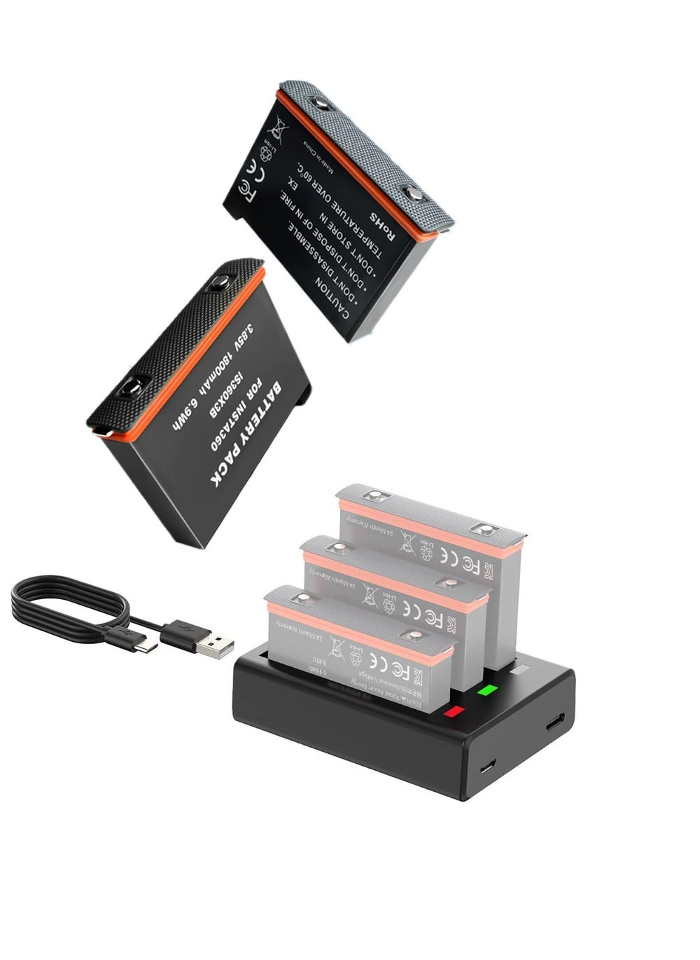 2 Pack Replacement for Insta 360 x3 Battery 1800mAh Review