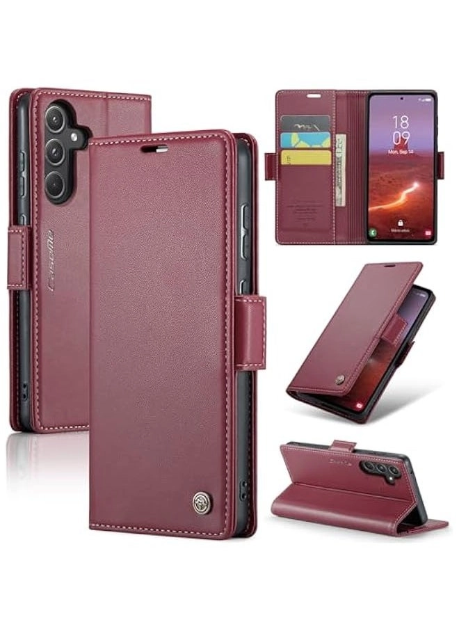 Samsung Galaxy A55 5G RFID Blocking Wallet Flip Case (SX A55) Review &#8211; Red