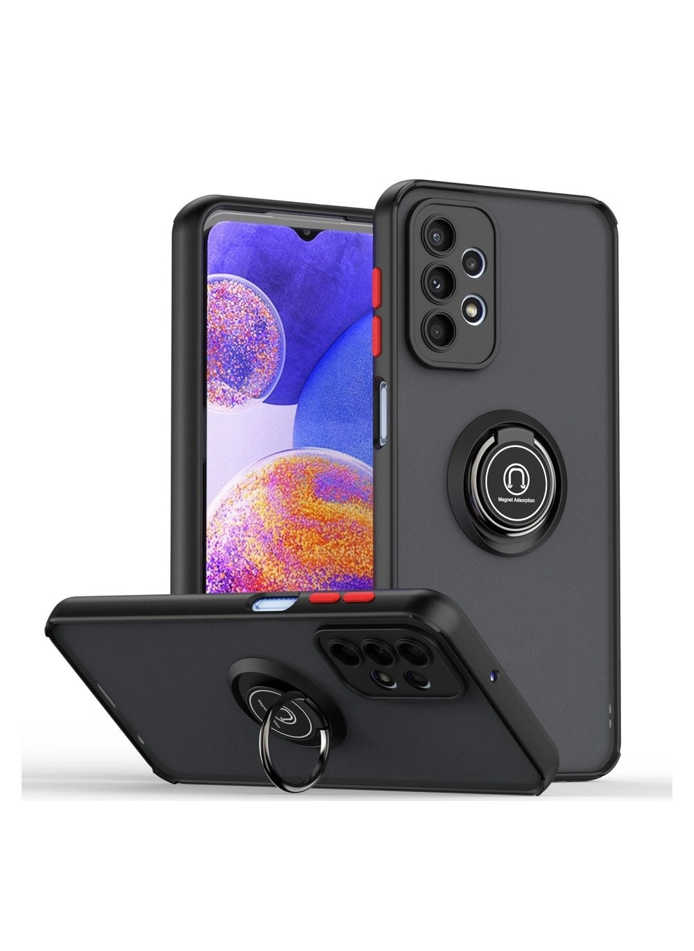 Samsung Galaxy A23 4G Case Review: Protective Back Cover Metal Ring Case (Black)