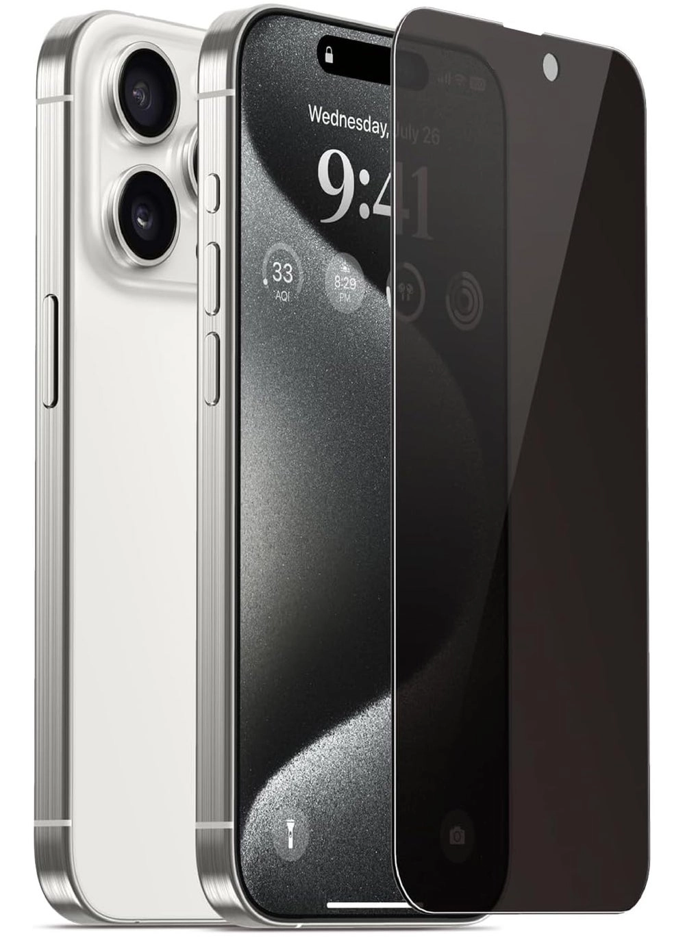 Rock Screen Protectors Review: iPhone 15 Pro 5G Privacy Tempered Glass Screen Protector