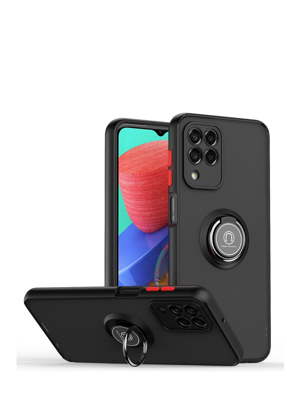Back Cover Phone Protection Case For Samsung M33 Black+red (Model Number: M33) Review