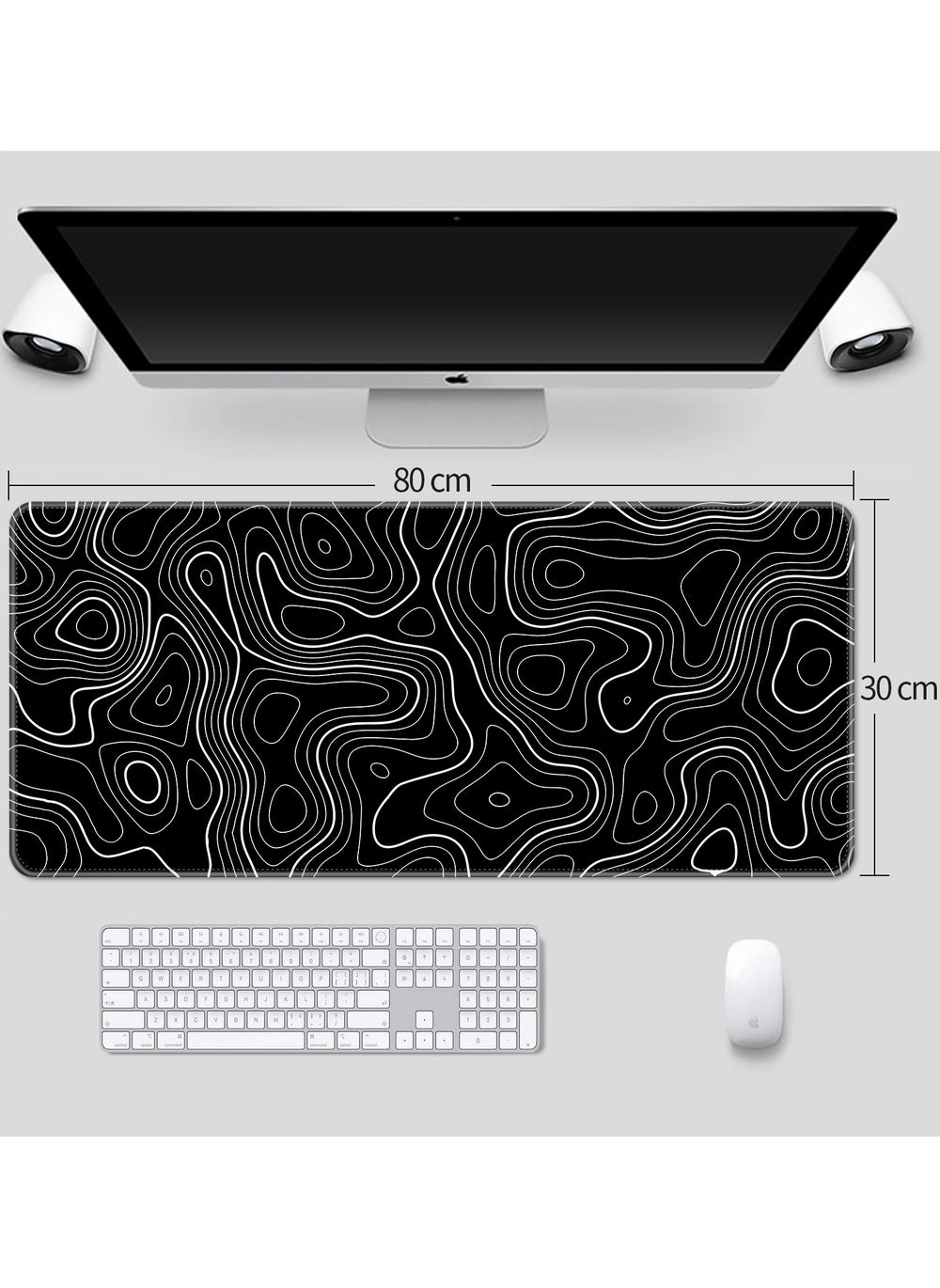 Large Mouse Pad Extended Gaming Mouse Pad Non-Slip Rubber Base (800 * 300 * 3mm) Black Review
