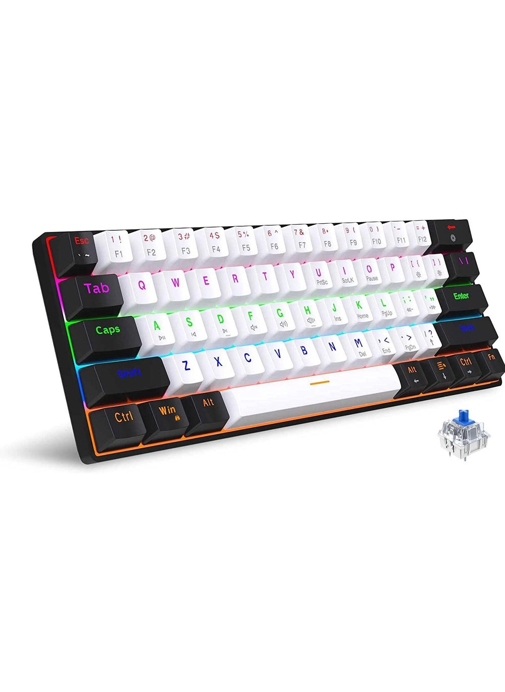 61keys Wired 60% Mechanical Gaming Keyboard Blue Switch (V900-03) Review