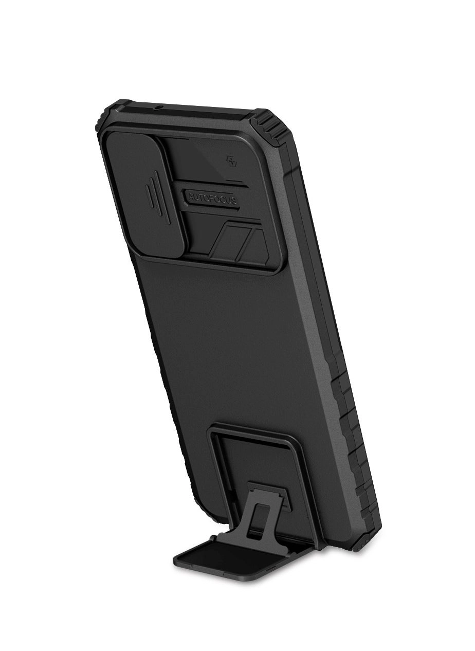 OPPO A76/A36/A96/REALME 9i 4G Black Phone Case Review: Telescopic Kickstand &#038; Sliding Camera Cover