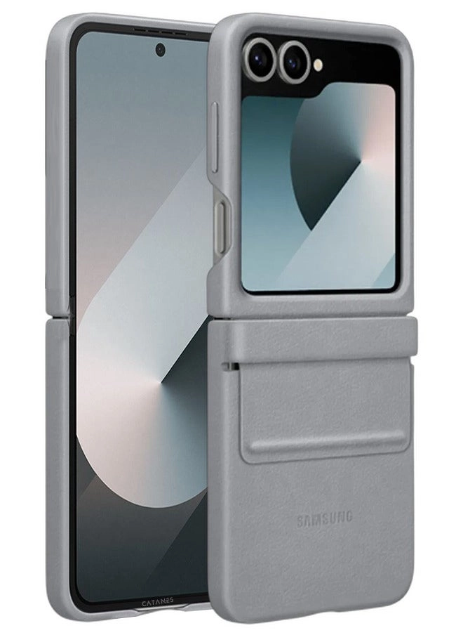 Samsung Galaxy Z Flip 6 Cover Flap Leather Case (CZF6LC2) Review &#8211; Grey