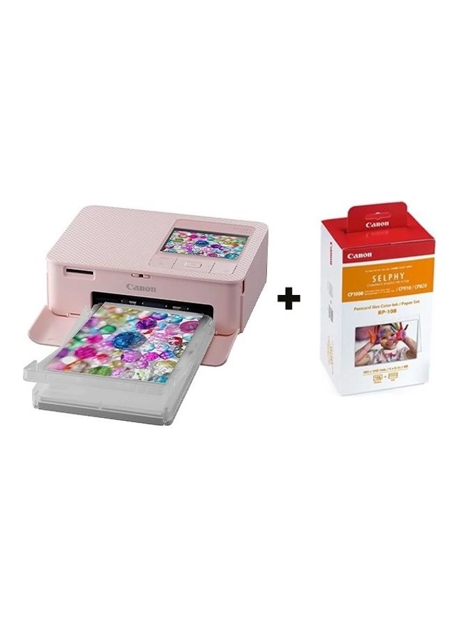 Selphy CP1500 (CP1500) With 108 Sheet And Ink Set Pink Review