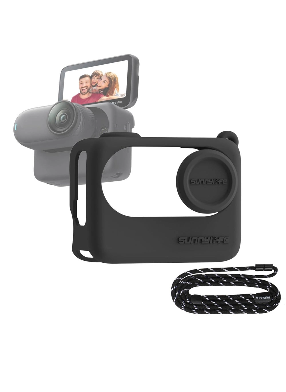 Go 3s Silicone Cover Lens Cap Lanyard for Insta360 Go 3S Camera Accessories