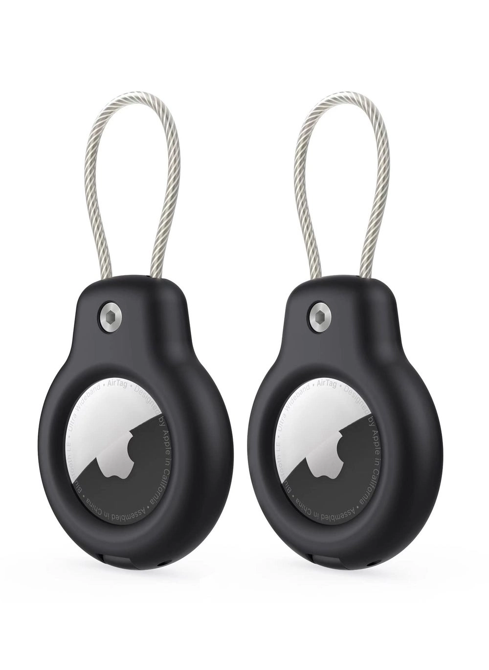 Compatible with Apple AirTag Secure Holder with Wire Cable (Black+Black) &#8211; Review