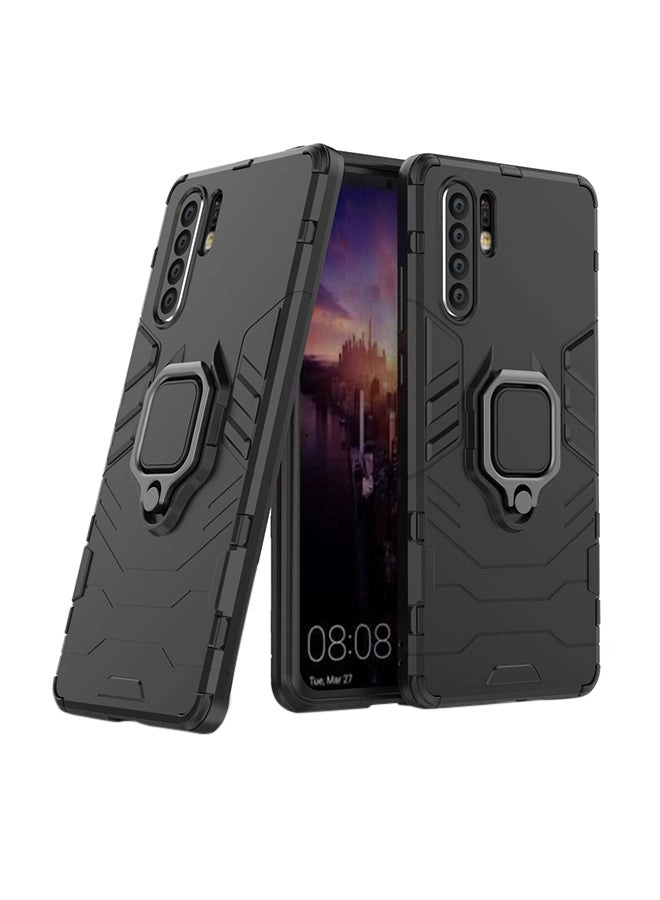 Anti-Fall Ring Bracket Full Package Armor Plastic Phone Case Cover For Huawei P30 Pro Black (X-HK113) Review