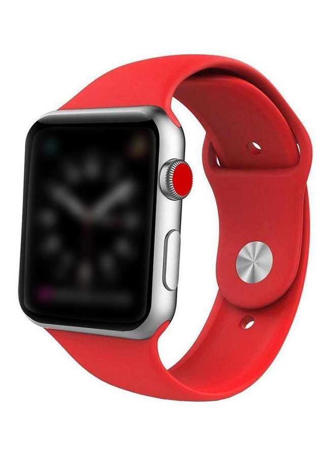 LNKO976_18_1-wb Silicone Bracelet for Apple Watch 44mm Red Review
