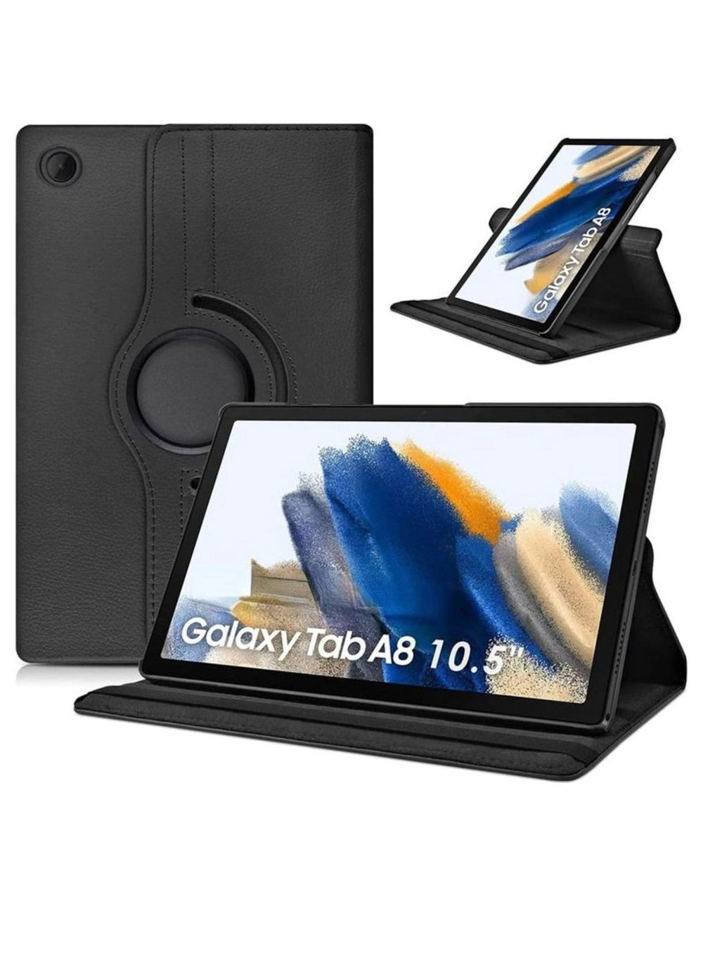 360 Degree Rotating Stand Universal Flip Case Cover for Tab A8 10.5&#8243; Black Review