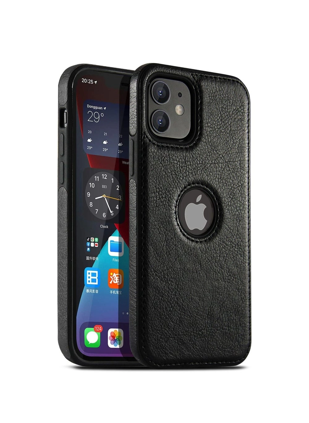 iPhone 12 Case Review: Luxury Vintage Premium Leather Back Cover (Black)