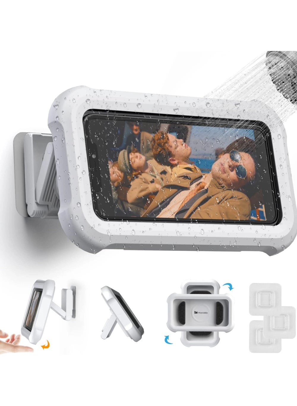 Waterproof Shower Phone Holder (Retractable/Angle/White) Review