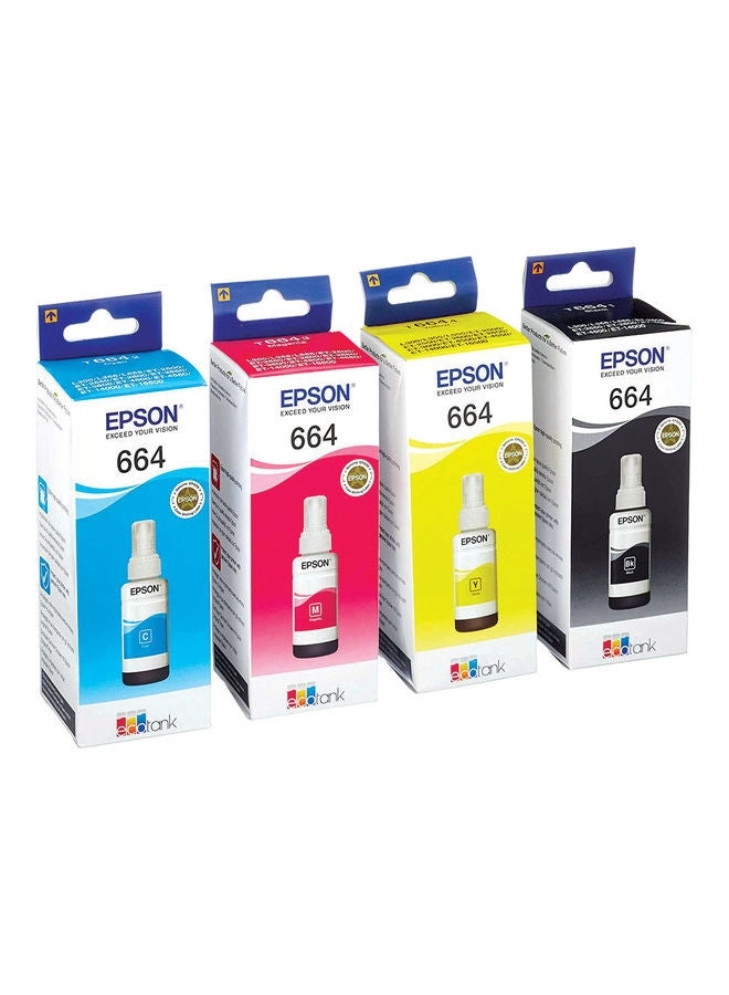 4-Piece Eco Tank Ink Cartridge Bottle For L100/L110/L120/L200/L210/L220/L300/L310 Multicolour &#8211; T664 Multipack 4 Colors Review