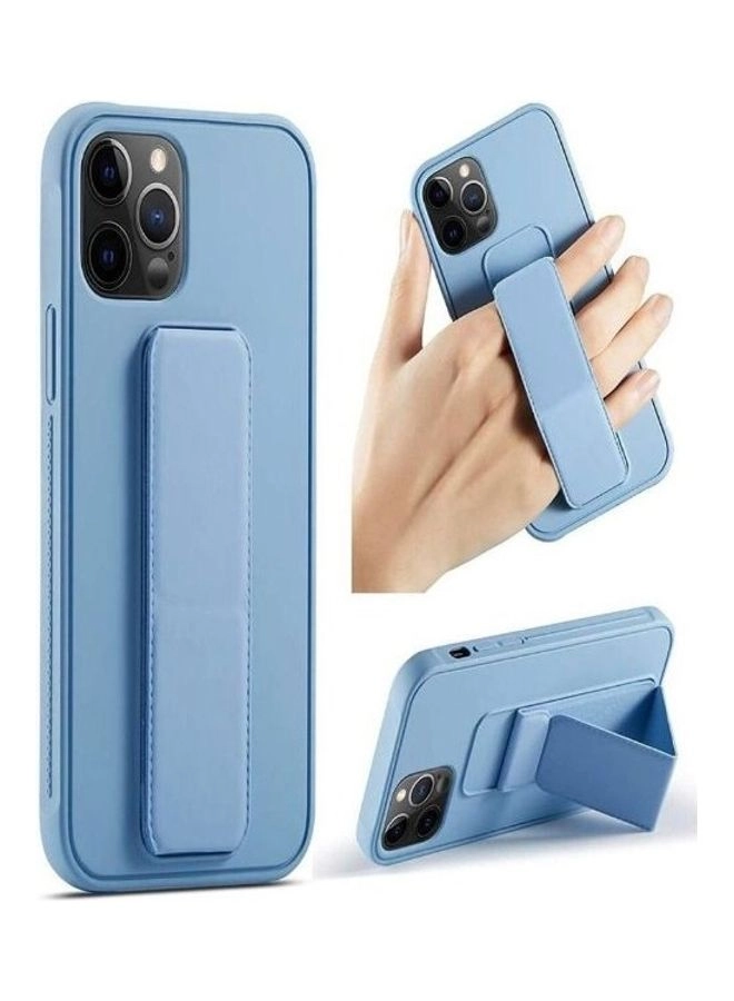 Protective Cover with Back Strap Grip Stand for iPhone 13 Pro Max Sky Blue (HKIP20)