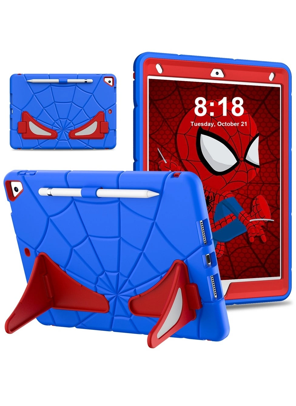 iPad 9th/8th/7th Generation 10.2-Inch Case for Kids Shockproof Protective Cover Review (Blue+Red)