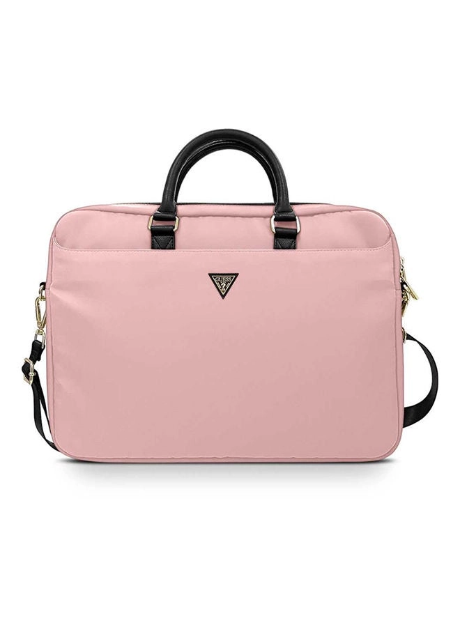 Nylon Computer Bag With Metal Triangle Logo Light Pink (GUCB15NTMLLP-134) Review