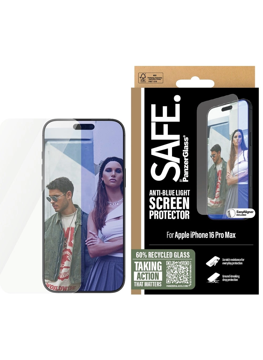 PanzerGlass SAFE95882 Anti-Blue Light Screen Protector for iPhone 16 Pro Max Review