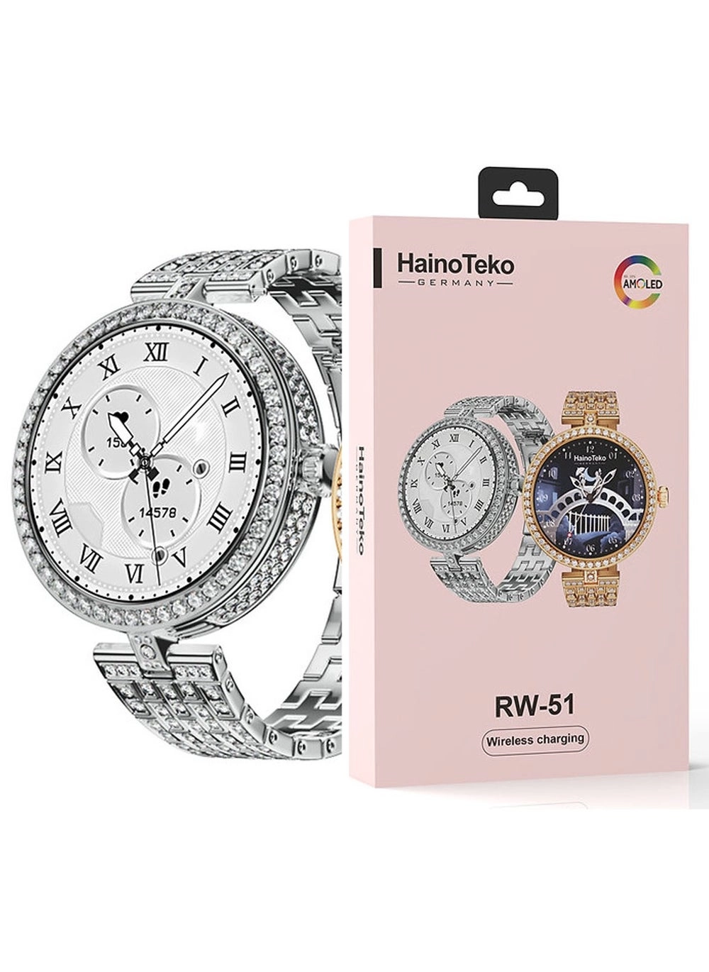 Haino Teko Germany RW51 Ladies Smart Watch Review: AMOLED Display &#038; Wireless Charging (RW-51)