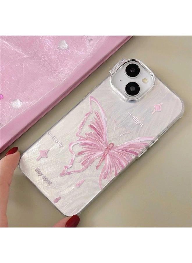 Designed for iPhone 15 Case Cute Trendy Soft Slim TPU Shockproof Protective Butterfly Phone Cases Cover for Women Girls Aesthetic Glitter, Shiny Silver (Review)