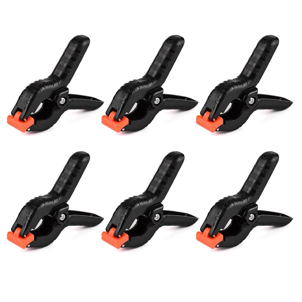 6 Pieces Backdrop Spring Clamp Clip Black/Orange (LU-DD1120) Review