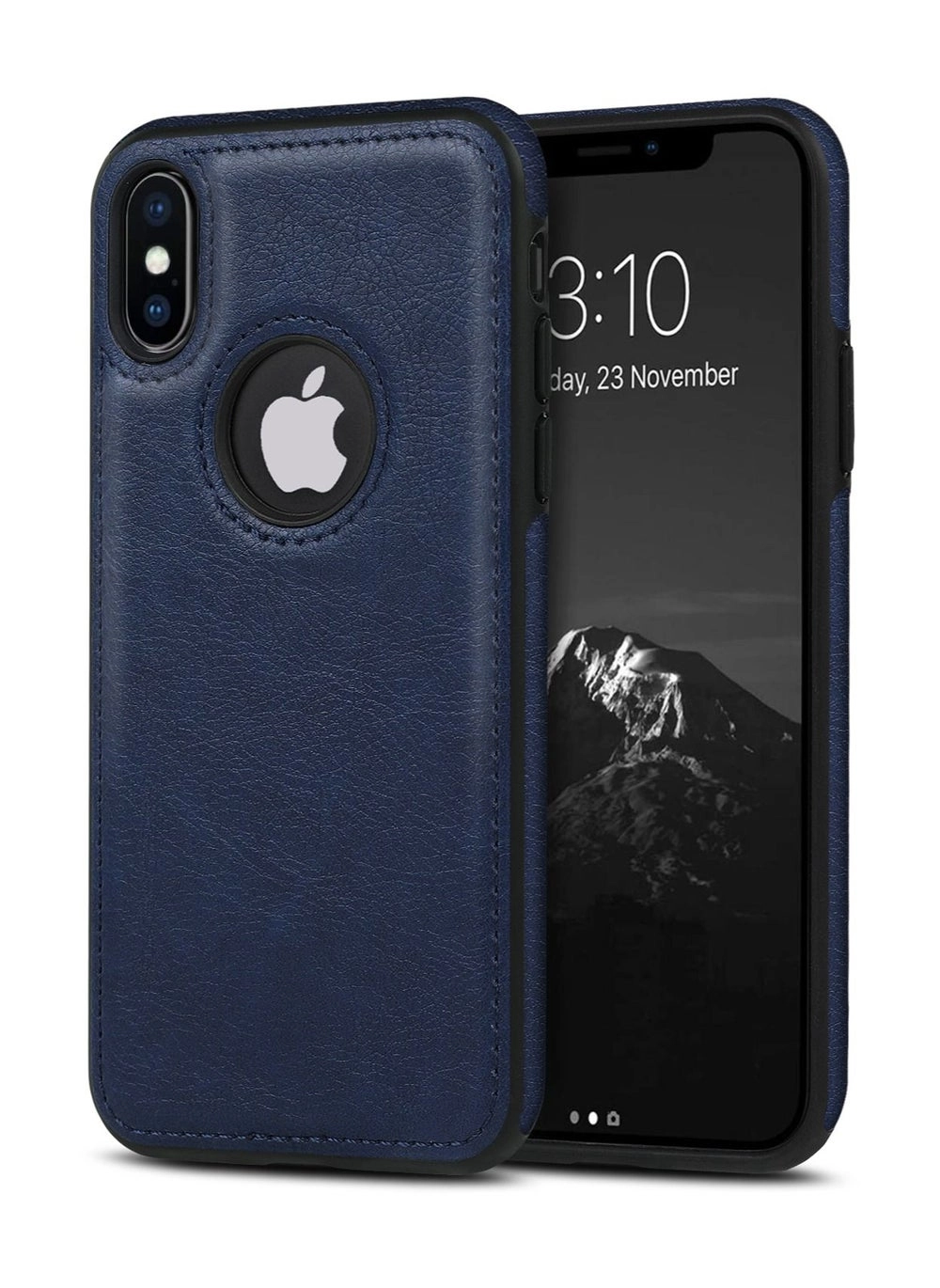 iPhone XS Max Case Review: Luxury Vintage Leather Back Cover (Blue)