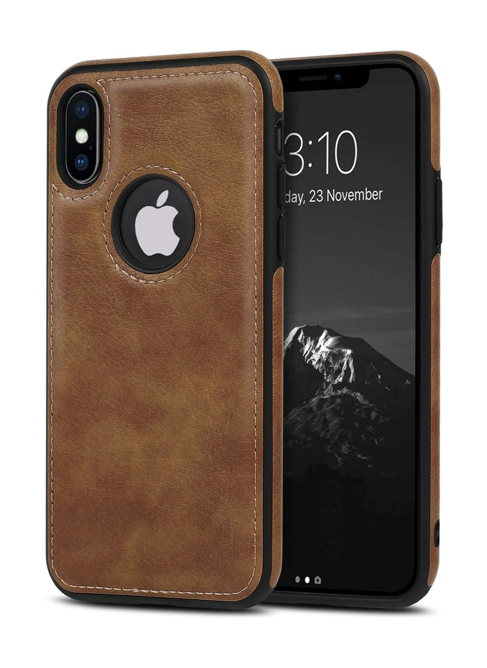 iPhone XS Max Case Review: Luxury Vintage Leather Back Cover (Brown)