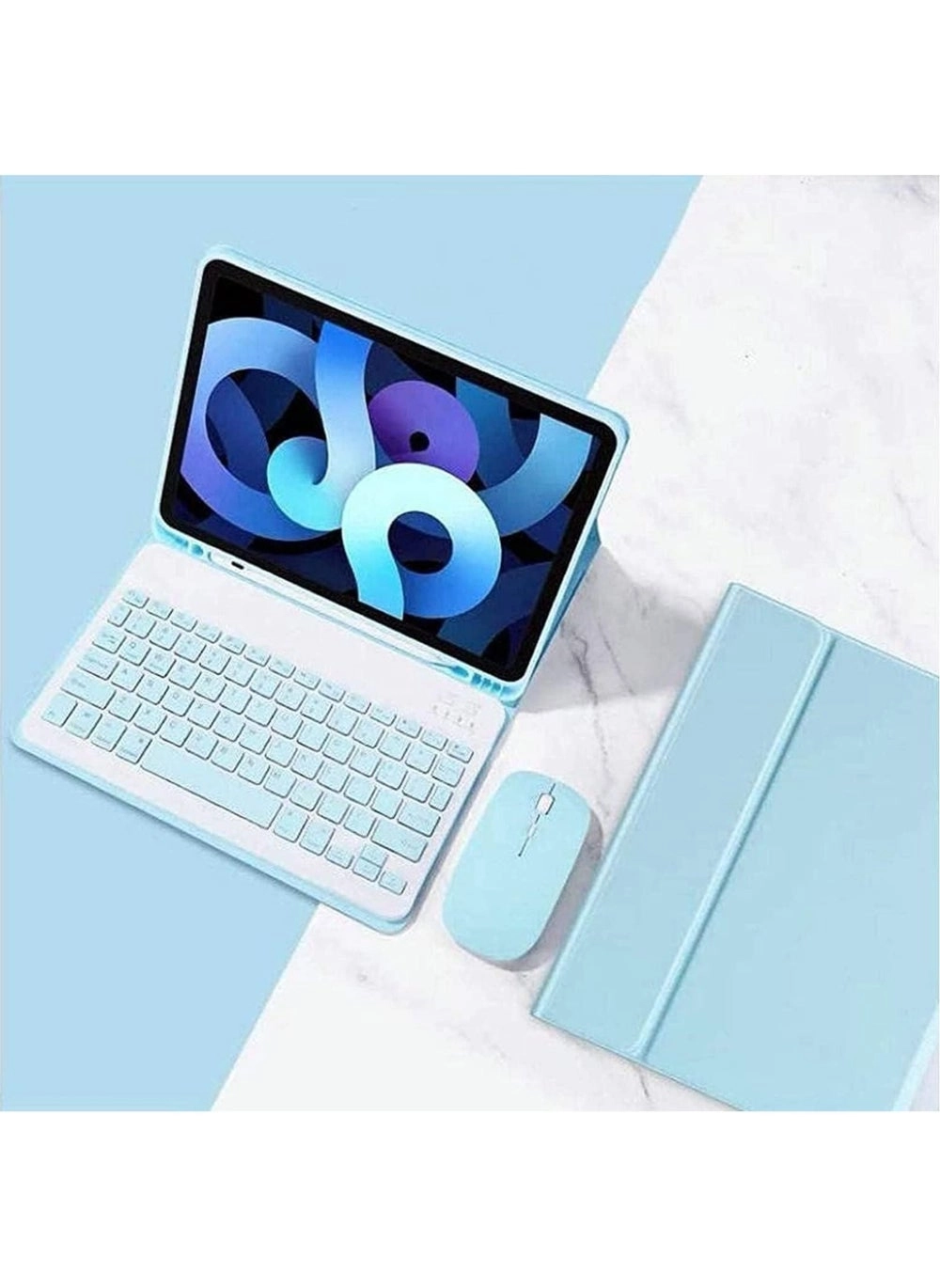 Arabic and English Keyboard Case for iPad 10th Gen (2022, 10.9 Inch) Review &#8211; Light Blue Model