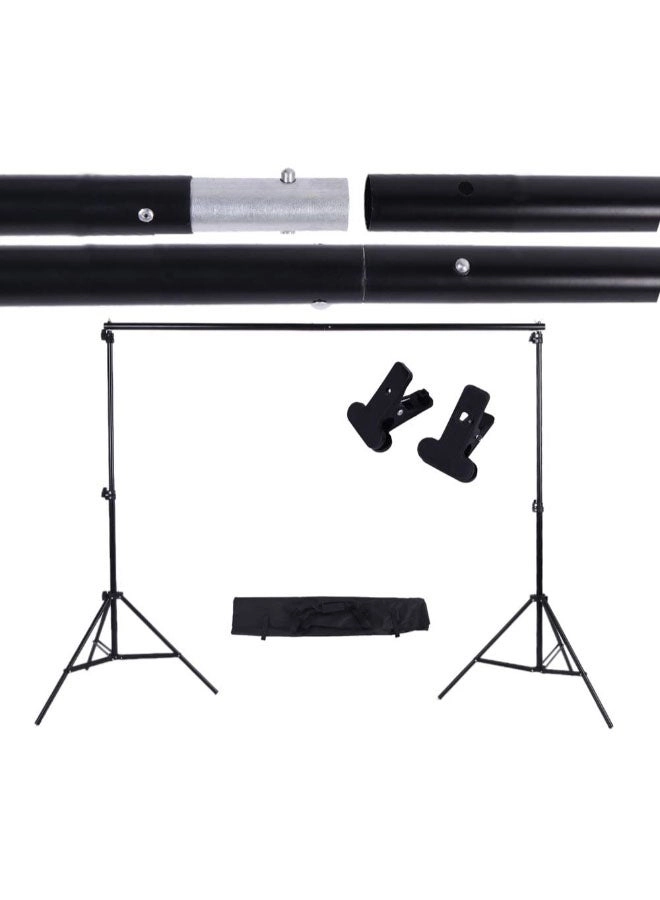 LU-D1253 Adjustable Background Support Stand Photo Backdrop Crossbar Kit Black/Silver Review