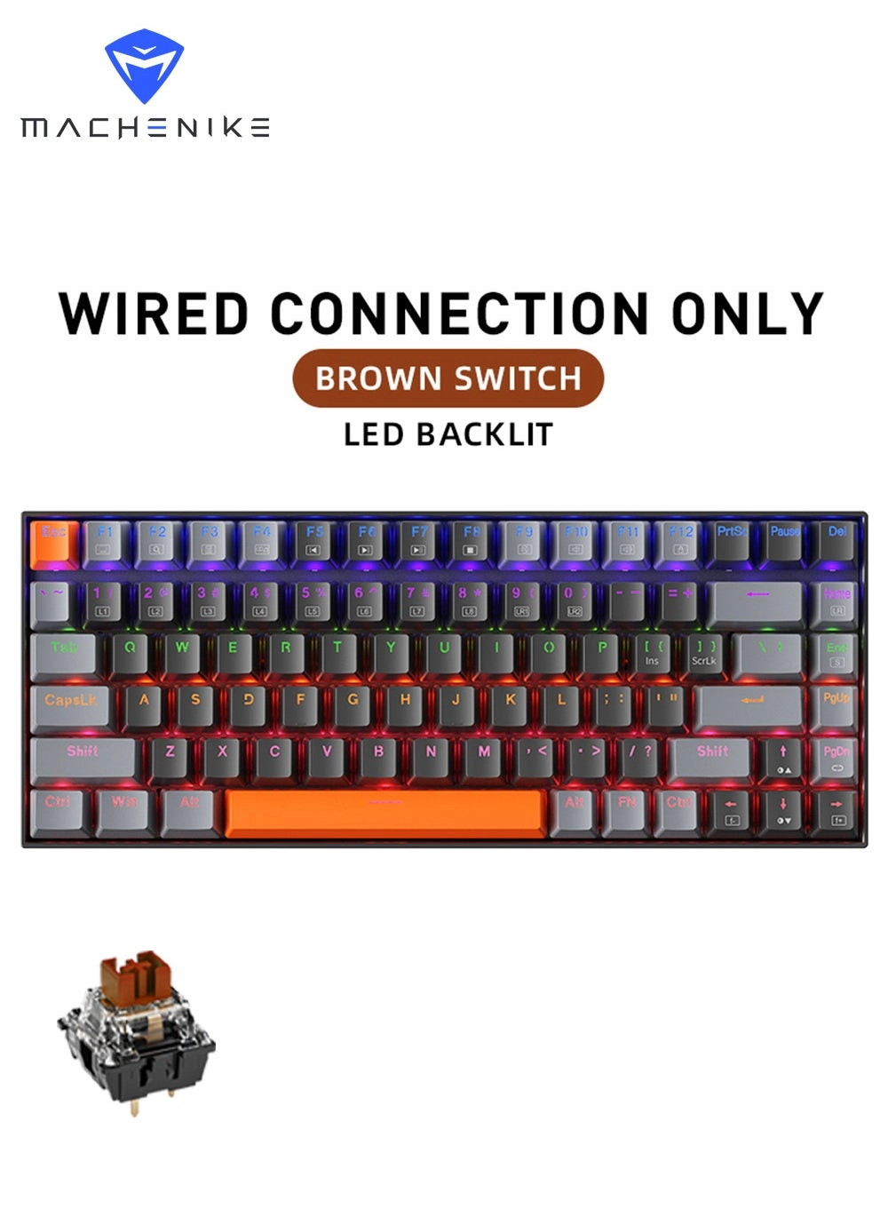 MACHENIKE K500A-B84 84 Keys Wired Mixed Light Keyboard Review
